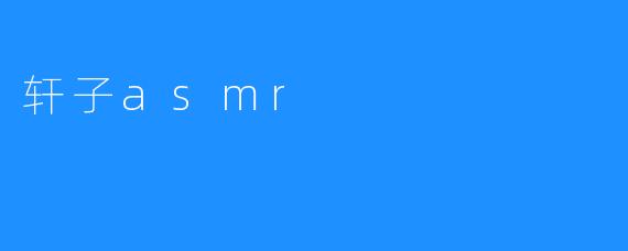轩子asmr
